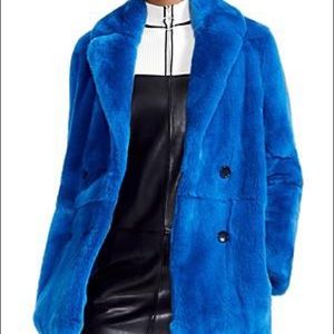 Maje Blue Rabbit coat